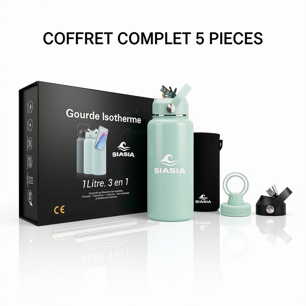 Gourde Isotherme SIASIA 1L — Vert Sage 