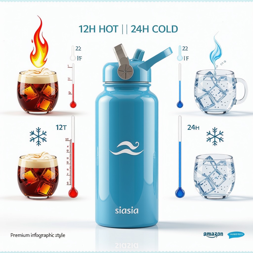 Gourde Isotherme SIASIA 1L — Bleu 
